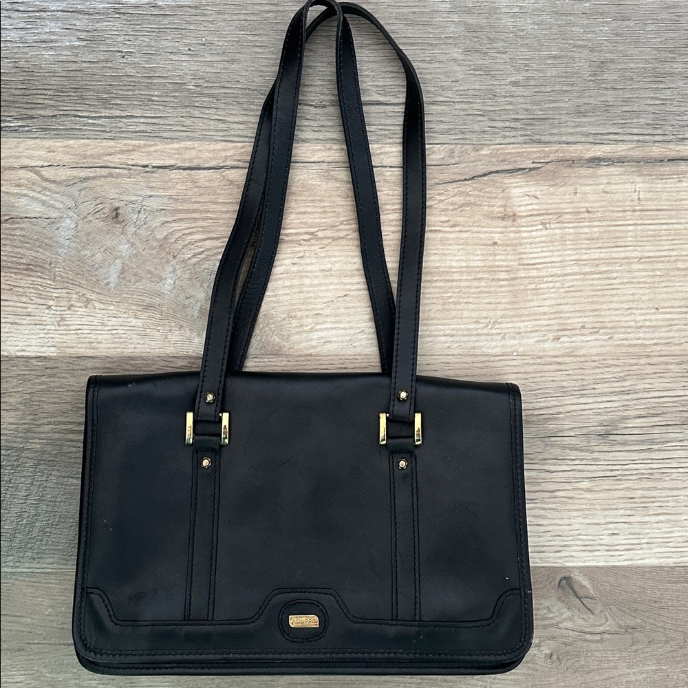 Vintage leather east west shoulder bag - Picture 2 of 10